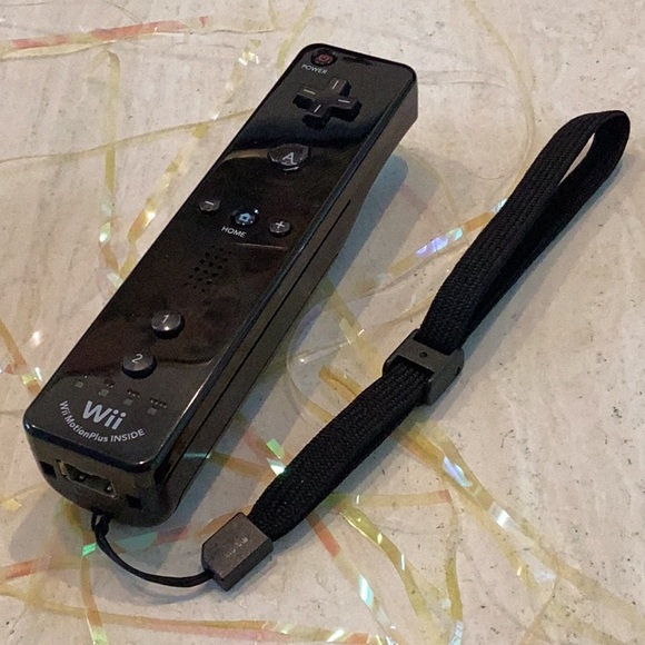 Nintendo Wii Remote With Motion Plus Inside Controller Black Original - Picture 3 of 10